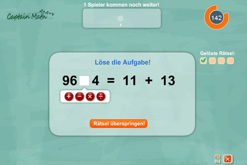 Captain Math Spielfeld